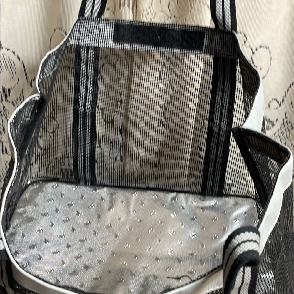 Silver and Black Food Cooler / Tote for Beach or Lake - Picture 3 of 7